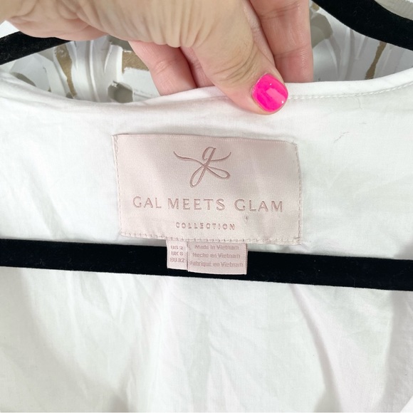 {Gal Meets Glam} Anthropologie Blakely White Cotton Ruffle Midi Dress, Size 2 - Picture 7 of 8